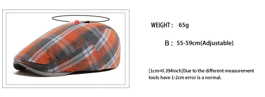 Sommer Plaid Dünne Baskenmütze Frauen Männer Mode Vintage Visier Hut Casual Weibliche Newsboy Caps Retro Flache Kappe Für Frühling Herbst Neue – Detail 3