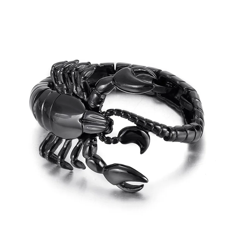 Choose Color Mens Solid Stainless Steel Biker Scorpion Bracelet 86 Grams Gothic Design 8.26inch