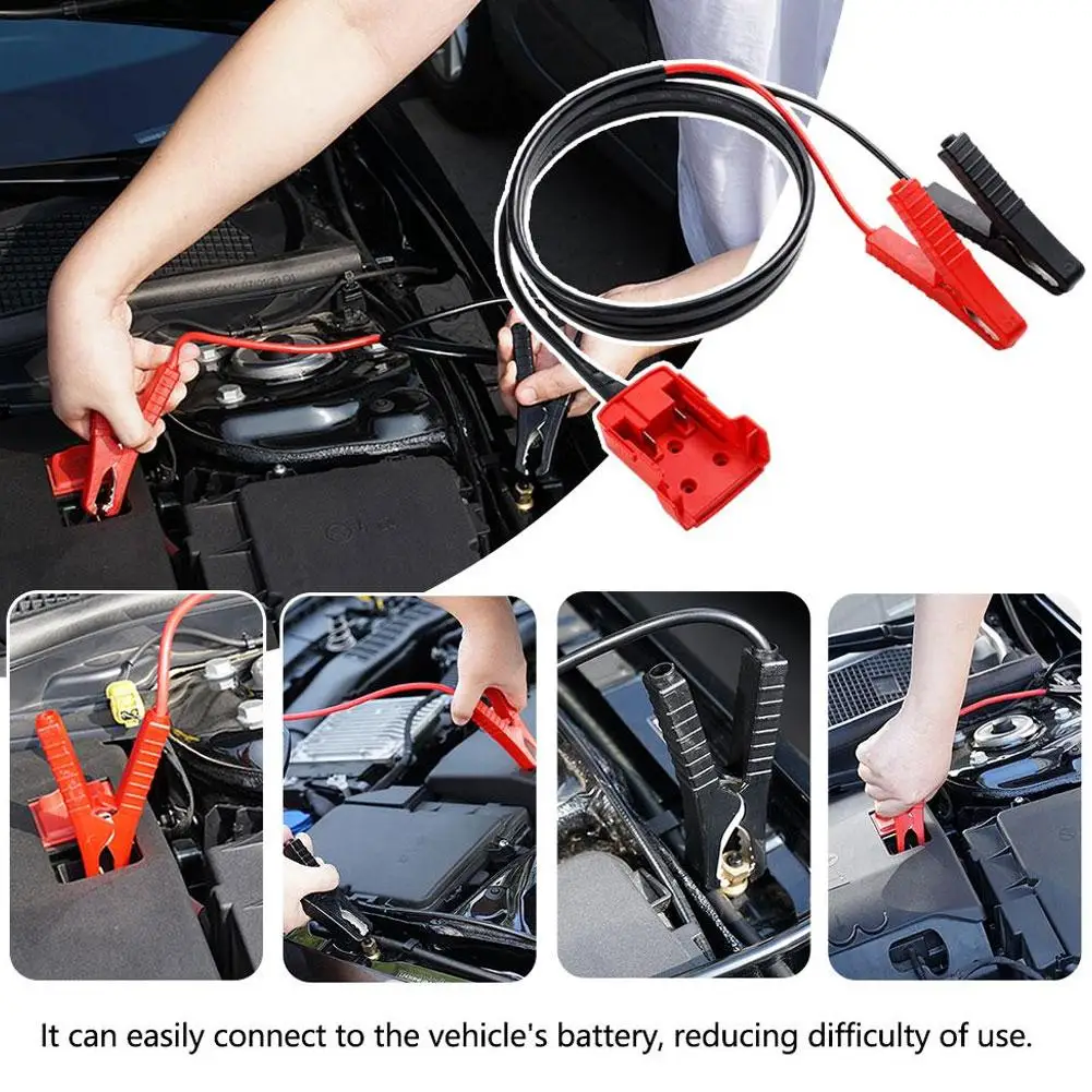 

2FT Jumper Cable Clamps with Power Wheel Battery Adapter 18V Battery Jumper Starter for Car Jump Starting G5W3