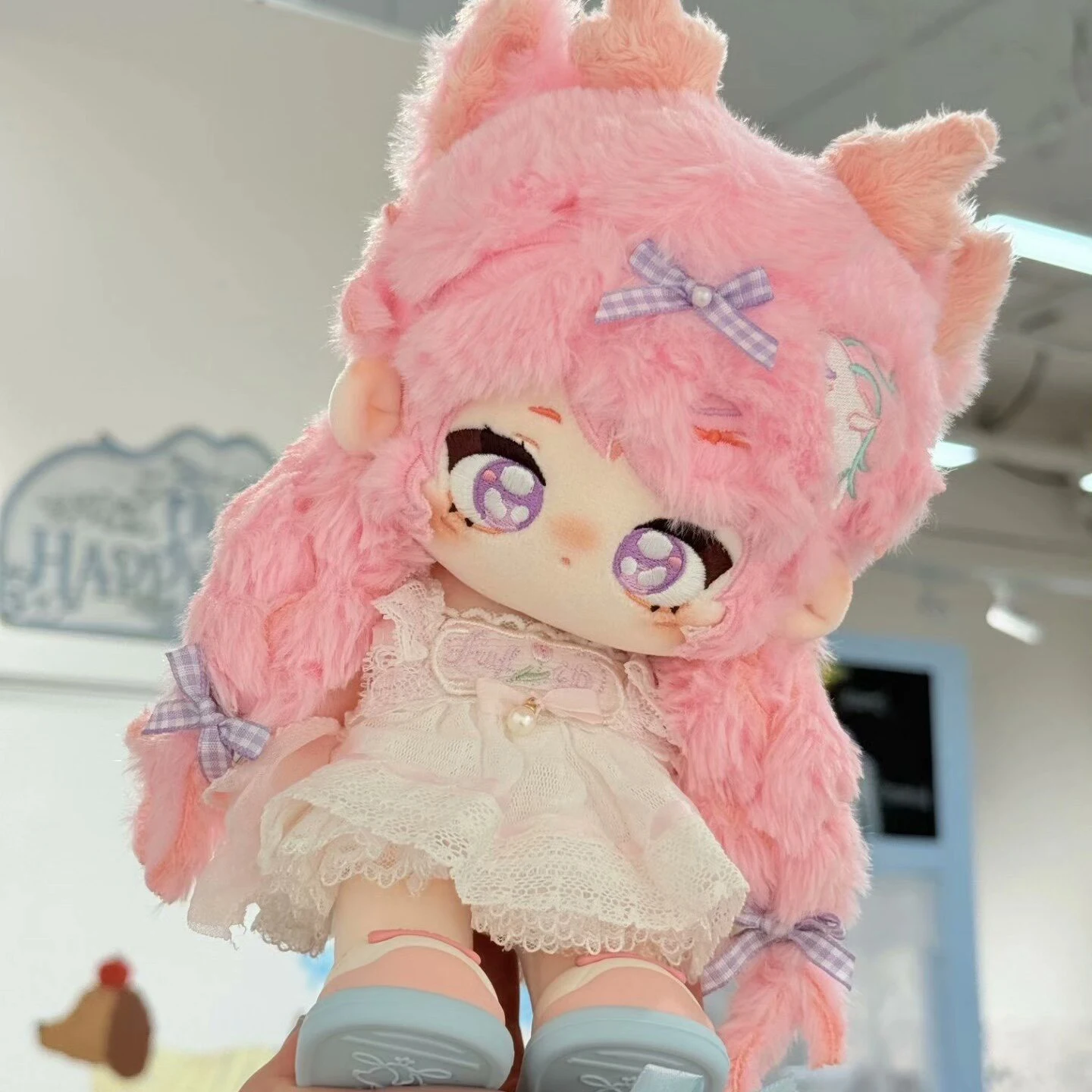 Anime Attribute 20cm Kawaii  Handsome Girl Cotton Doll Change Clothes Plush Toys Cartoon Figures Body Plushies Gift