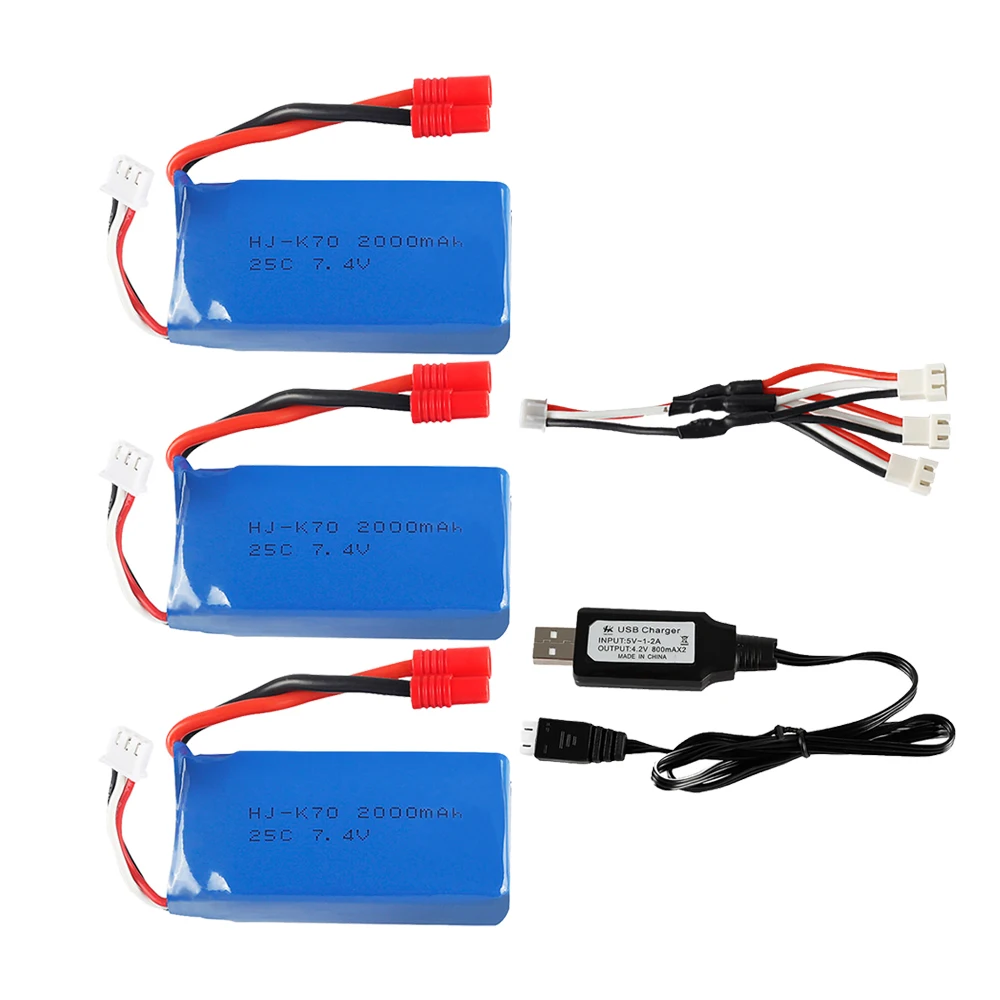 Batteria Lipo 7.4V 2000mAh 12428 per Syma X8C X8W X8G RC Airplane 2s 7.4v batteria Lipo 903475 25C