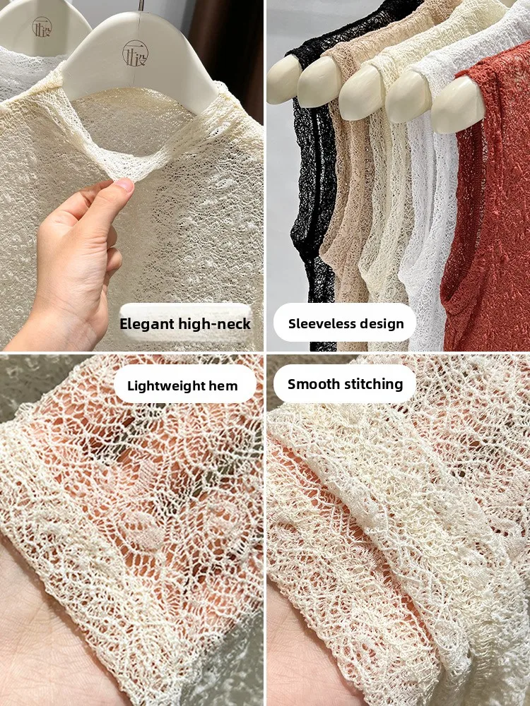 เสื้อสเวตเตอร์ผู้หญิงคอสูงแบบมีลูกไม้  สำหรับใส่เป็นเสื้อตัวใน  คอเสื้อปลอม  แฟชั่นฤดูใบไม้ร่วง  สำหรับสุภาพสตรี...