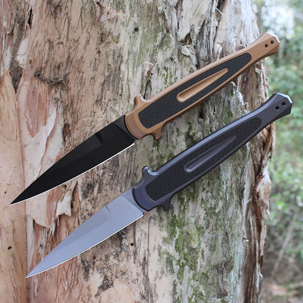 7150 Pisau Lipat Luar Ruangan Pisau Saku Cepat Portabel Pisau CPM154 Pegangan Aluminium Penerbangan Pisau Berburu Bertahan Hidup Taktis