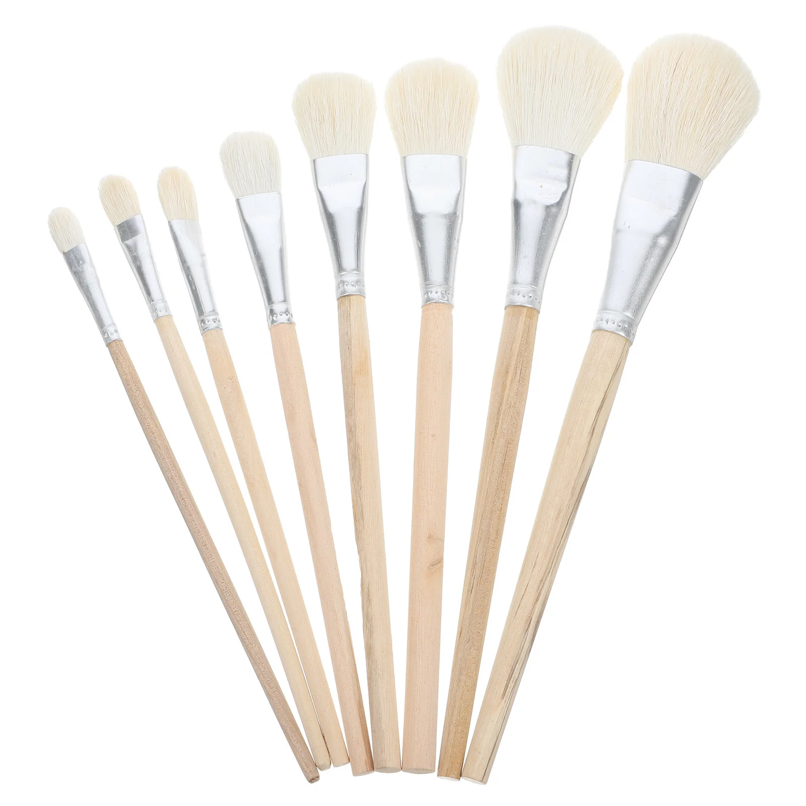 도자기 수채화 오일 세라믹 아트 공예 디테일링을위한 8Pcs 다기능 페인팅 브러쉬 부드러운 라이닝 드로잉 도구