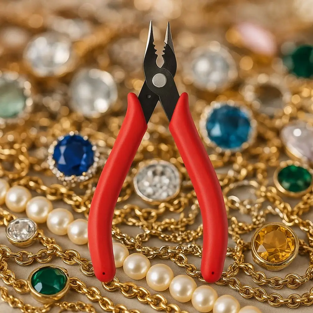 

Carbon Steel Carbon Steel Jewelry Pliers Double Rings Split Rings Jewelry Making Pliers Crimp Beads Multipurpose Crimping Pliers