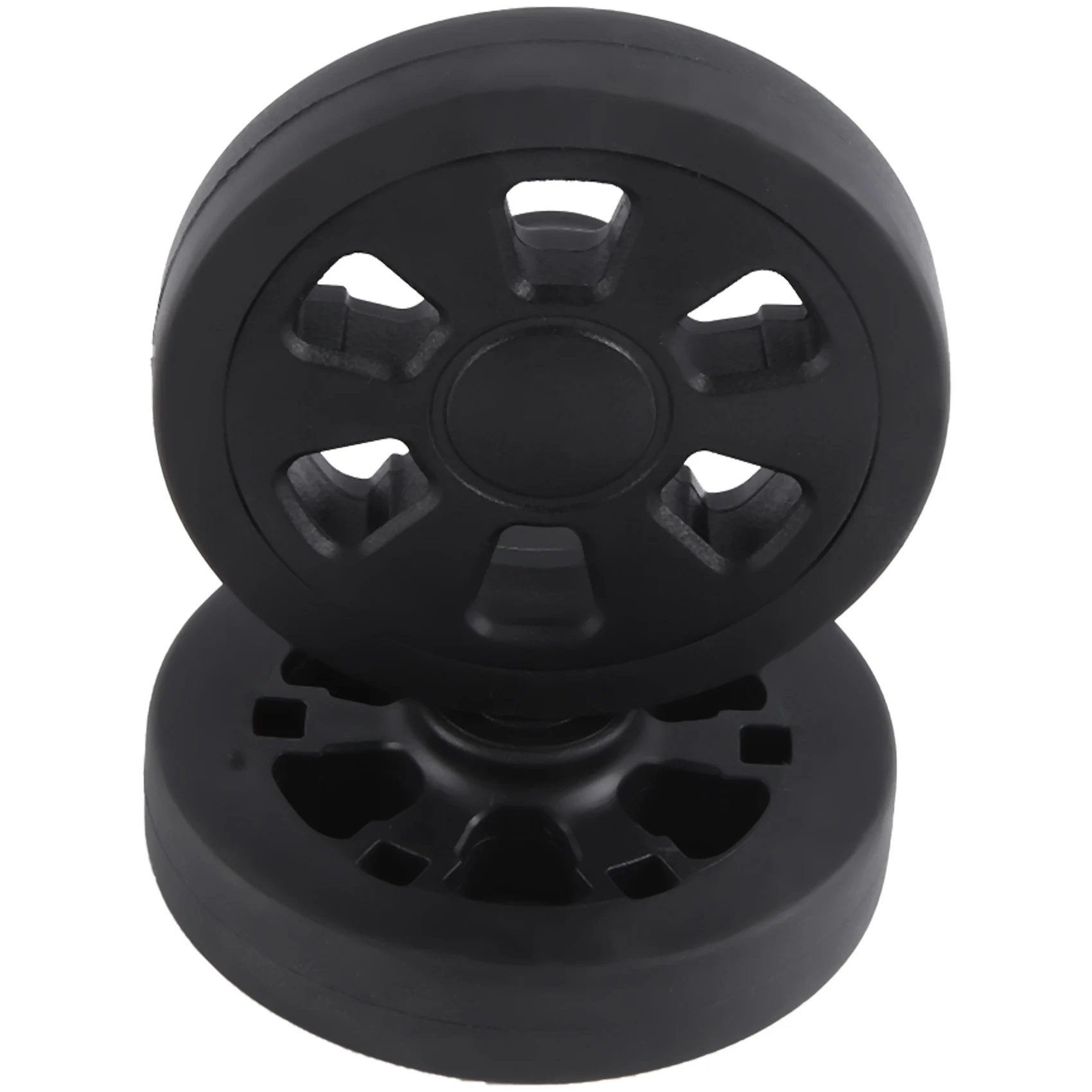 ABQR 60x13 مللي متر مجموعة من 2 عجلات استبدال حقيبة الأمتعة ، حقيبة الأمتعة PU عجلات دوارة محامل إصلاح KitA