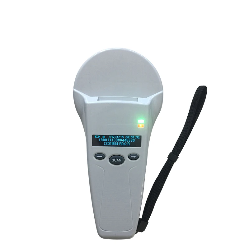 Battery 1D Barcode Scanner LF FDX-B HDX Ear Tag Reader For Microchip Livestock Farm Identification CE