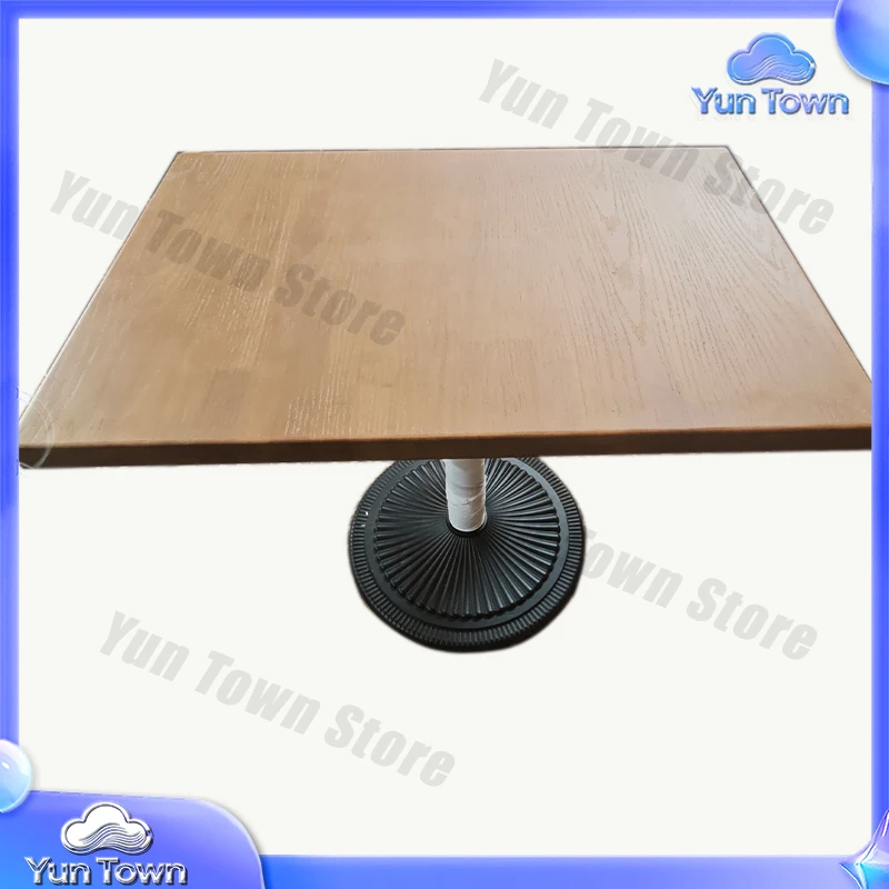 PFT20182 Luxury Square Dining Table Solid Wood Cast Iron Legs Modern Dining Room Furniture For Apartment Exterior Bathroom