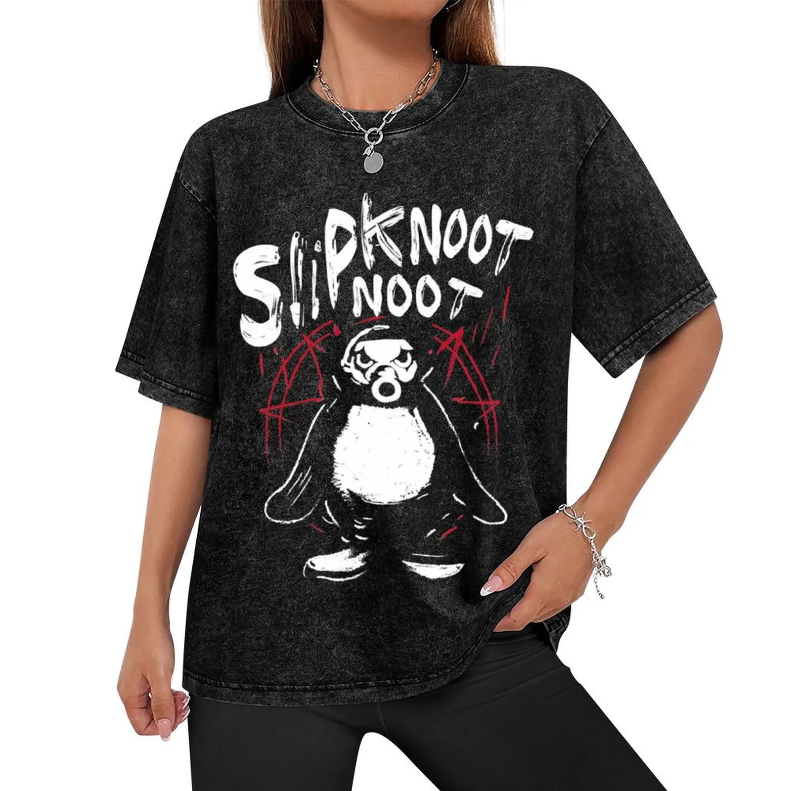 Slipknoot Noot Penguin Death Metal Goth Hard Rock T-Shirt affliction shirts vintage t shirts t shirt men