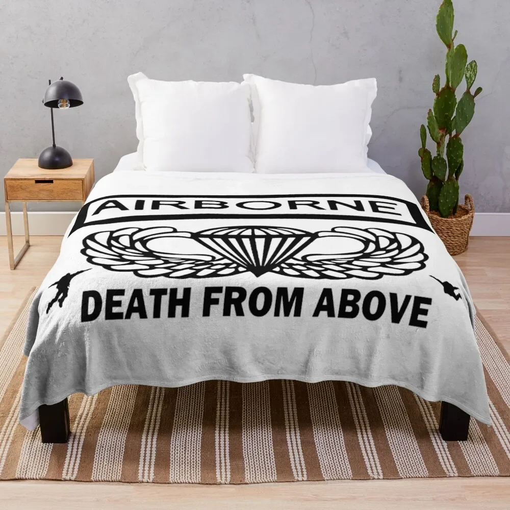 Airborne Death From Above Throw Blanket Hairy Luxury Throw Moving Blankets