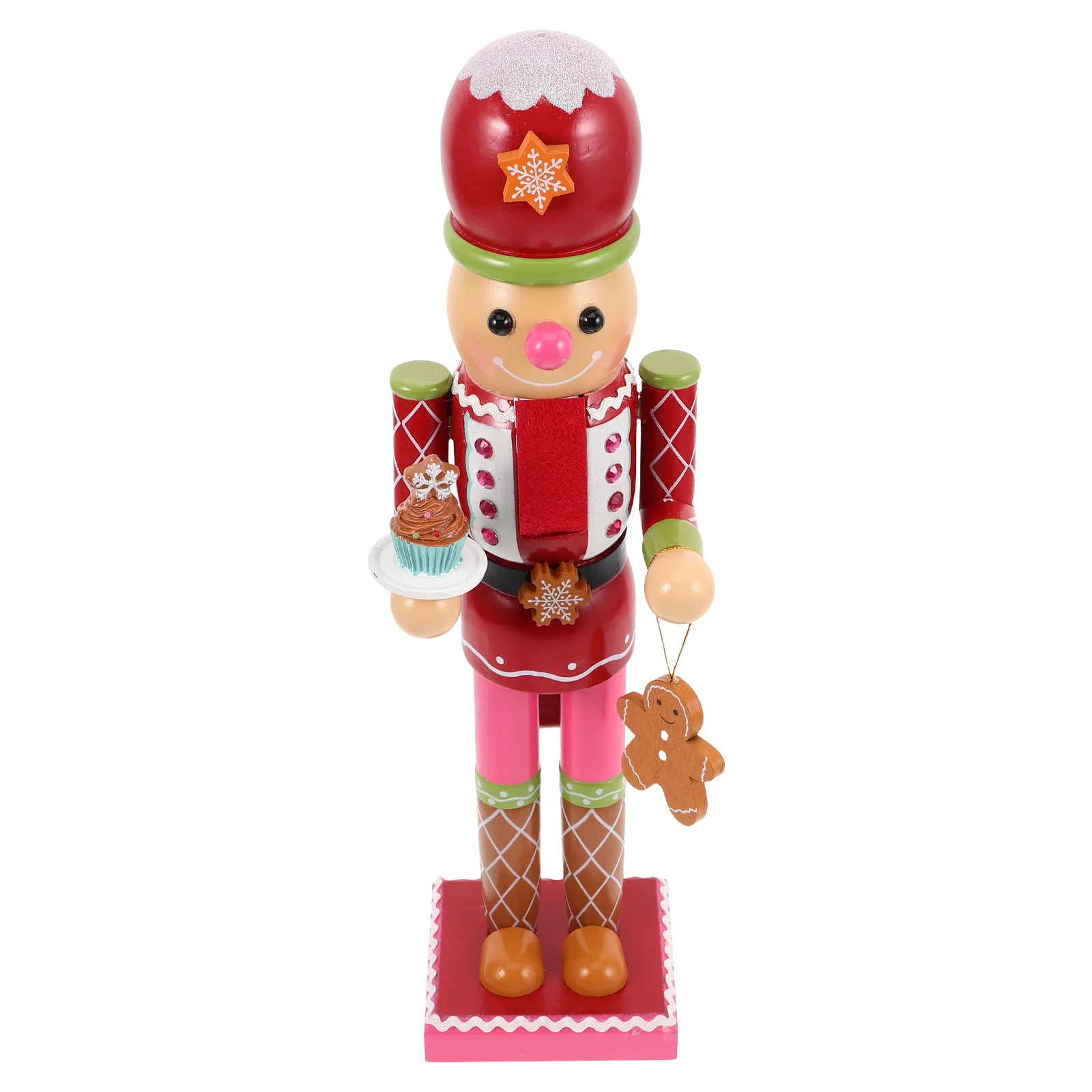 

Gingerbread Man Nutcracker Soldier European Style Handmade Unique Design Sweet Soldier Decorative Shelf Tabletop Centerpiece