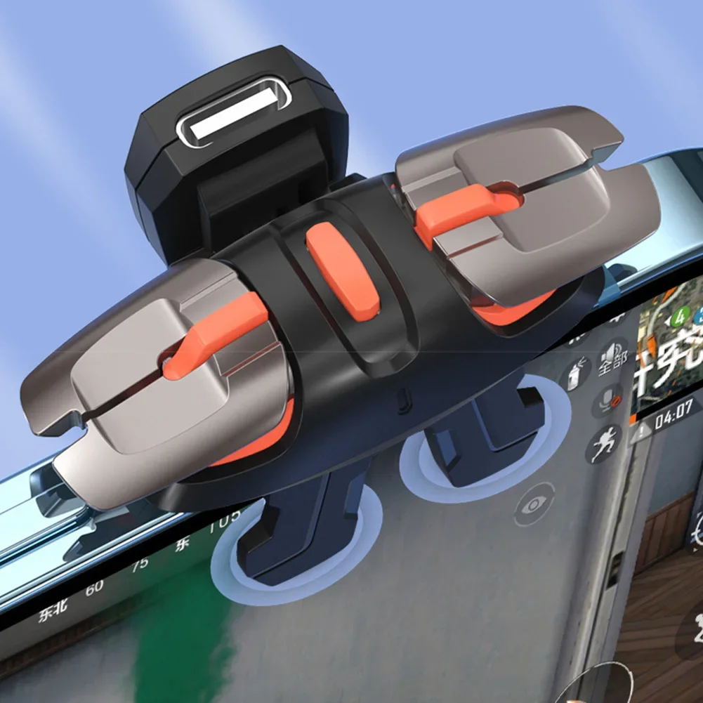 Gatillo de juego para teléfono móvil, 4/6 dedos, L1 R1, botones de disparo de objetivo de fuego, Joystick para IOS, Android, accesorios para juegos PUBG