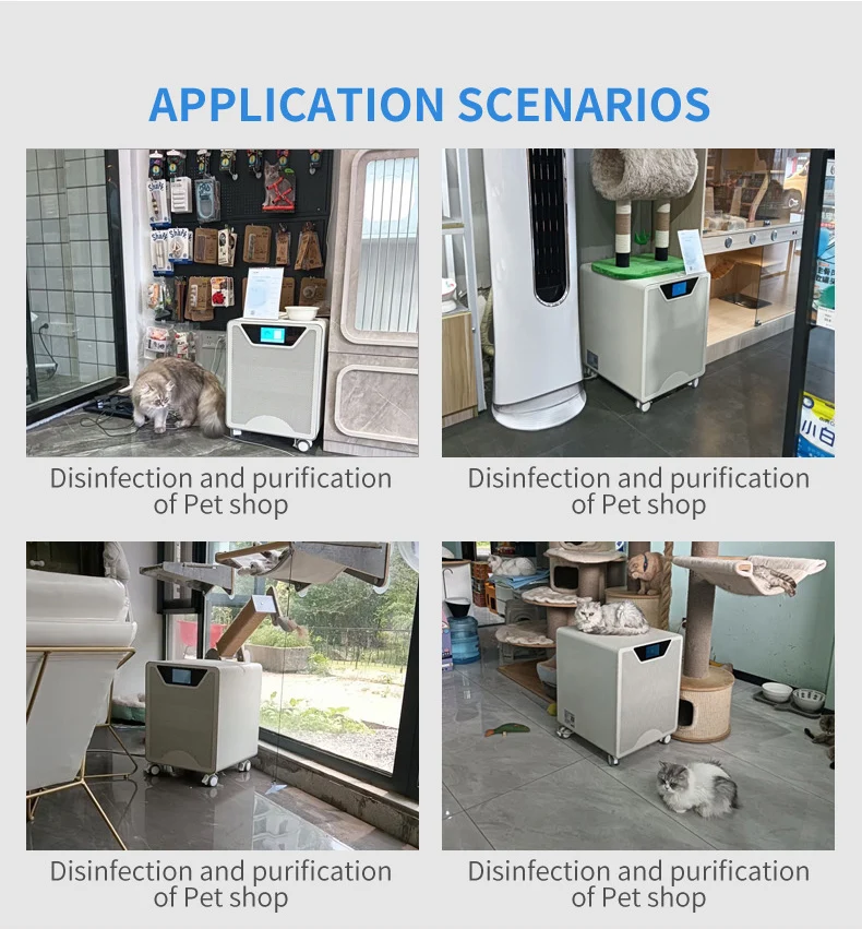 Filtro HEPA com fotocatalítico para alergias domésticas, pêlos de animais de estimação no quarto, wi-fi inteligente, purificador de ar móvel para odor de animais de estimação