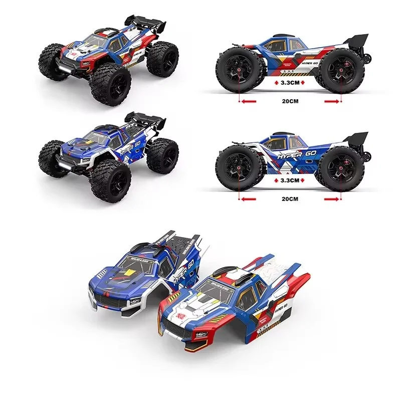 90KM/H High Speed 4WD 1:14 Brushless RC Racing Car Remote Control Car Truck Double Car Off Road RC Drift Racing Metal Drift