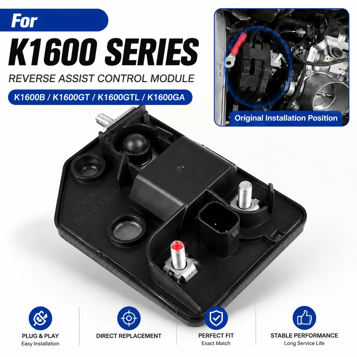 Motorcycle Reverse Assist Control Unit For BMW K1600B GA K1600GT K1600GTL R18 2016-2026 Reversing Assistance Module Accessories