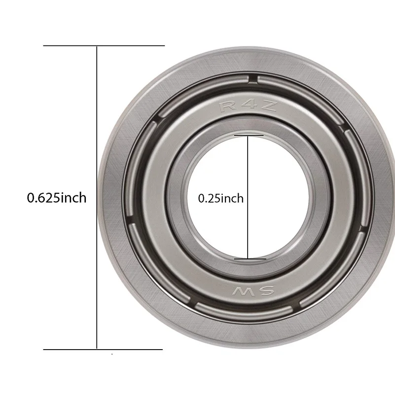 10pcs/lot R4ZZ ABEC-1 Bearing 1/4