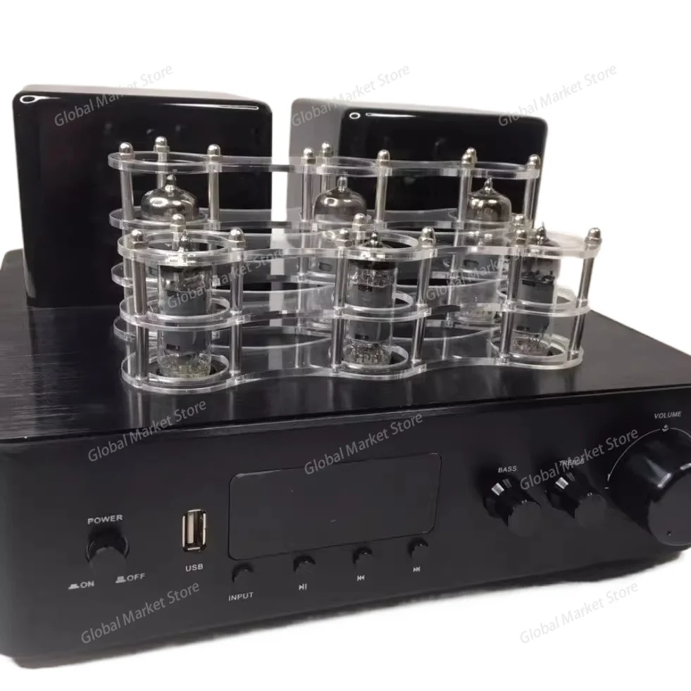 

200W+200W High Power Fever Hifi Tube Amplifier Pre-stage Auido Speaker Amplifier Home Theater Bluetooth 5.0 Support 48KΩ Speaker