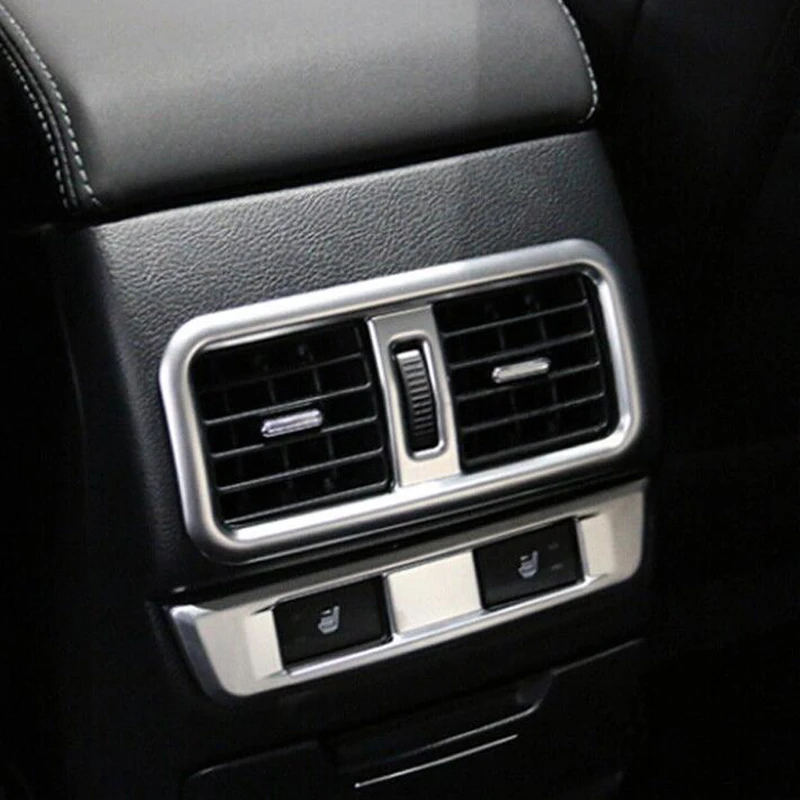 For Subaru Outback 2015 2016 Car Rear Air Conditioning Outlet Frame Decor Back AC Vents Trim ABS Refit Stickers