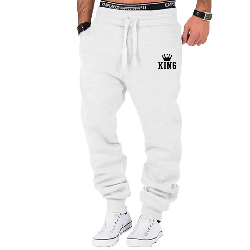 

2024 Men Casual Fashion Sports Pant Gym Sport Trousers for Men Jogger Grey Sweatpants Running Workout Elastic Waist Long Pants