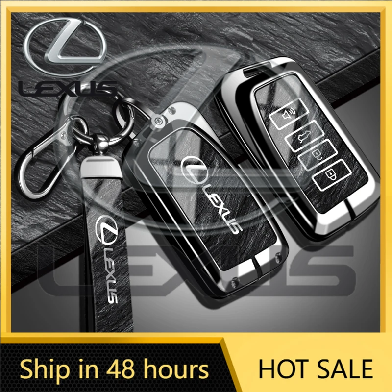 

2026 Hot Interior Stickers Car Key Case Cover Shell Keychain Holder For Lexus RX350 NX300 Es300h Rx450h GS300 GX470 IS250 ES350