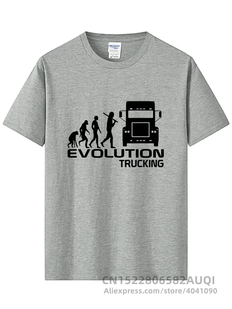 Brand Clothing EVOLUTION TRUCKING Truck Driver Cab Gift Ideas Funny T Shirt Men Cotton Short Sleeve T-shirt Top Camiseta