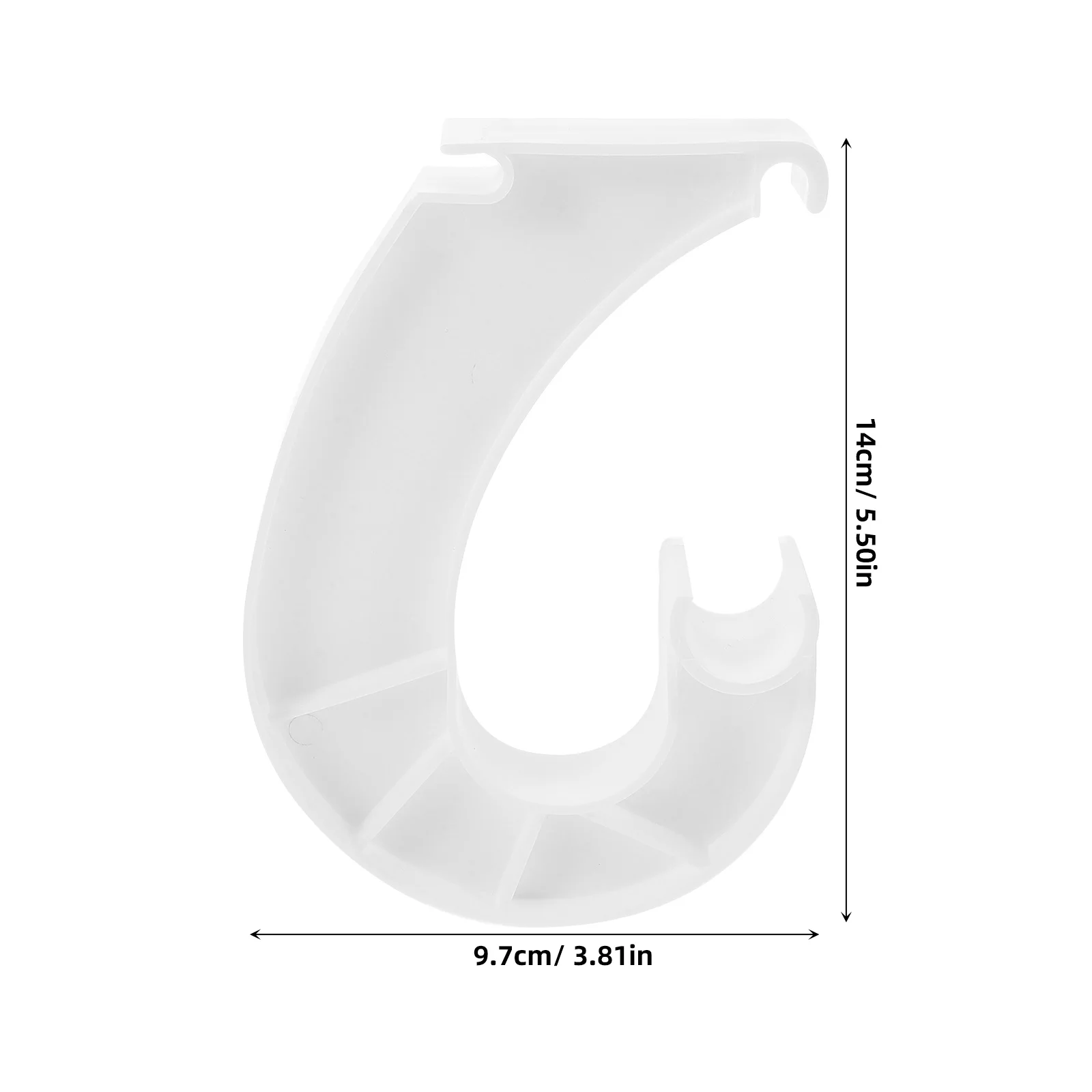 معلقة بار خزانة قضيب دعم البلاستيك قوي J على شكل قوس شماعات لرفوف الأسلاك خزائن غرفة نوم خزانة منظمة #3