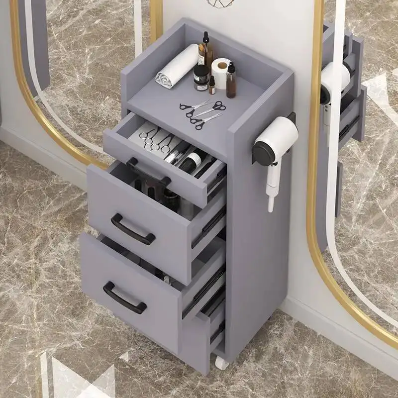 Barber Shop Salon Storage Cabinet Barber Accessories Modern Trolley Multi-layer Kapsalon Opbergkast Salon Furniture