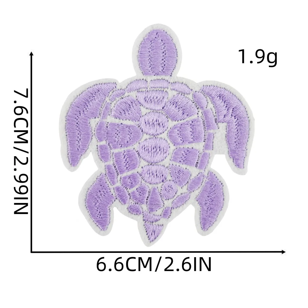 Sea turtle Embroidered Iron On Patch Applique Diy Name Badge Alphabet Patches For Clothing Bag Accessories