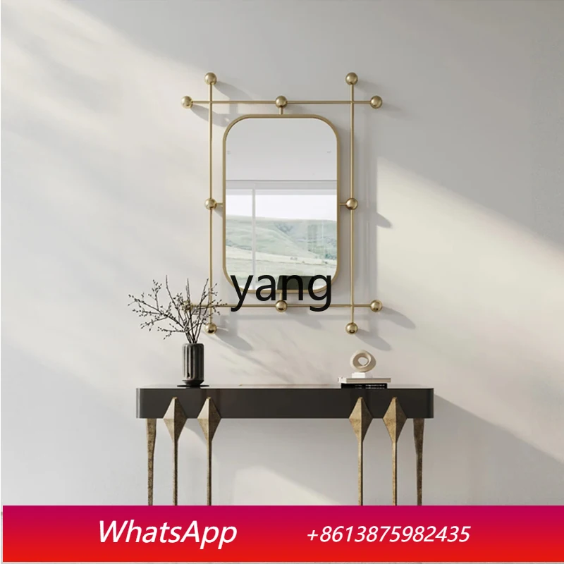 CX comb table soft mirror small self-adhesive hanging cutting feeling bathroom makeup mirror aluminum frame