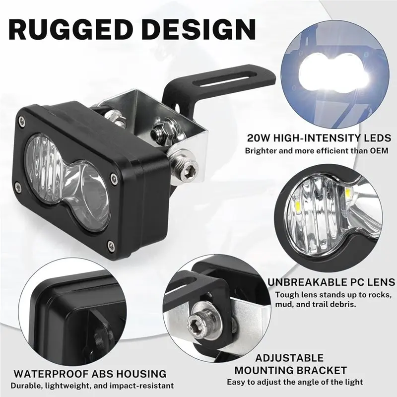 A09E-LED Headlight Upgrade Kit For Ridstar Q20/Q20 Lite/Q20 Pro With Mount Bracket Extension Cable Front Light Headlight