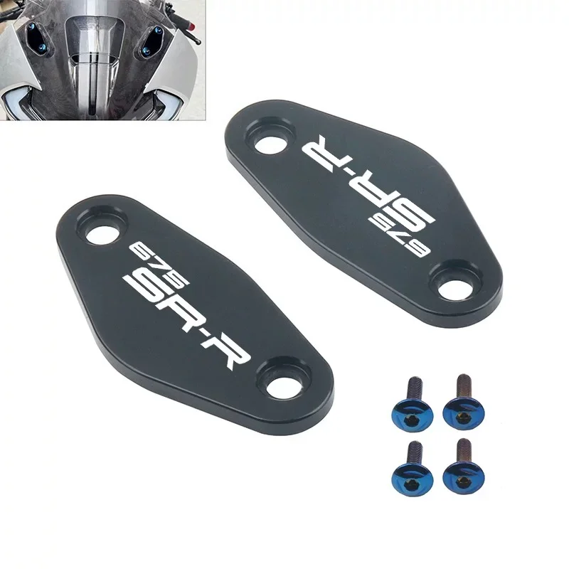 Race Mirror Plug Cap Decorative Covers Accessories Fit For 675SR Used To Block Mounting Holes After Removing Stock Mirrors
