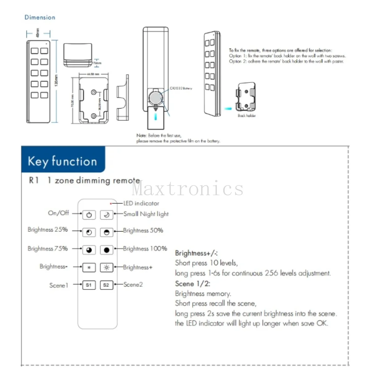 S1-B(WZ) Tuya ZigBee LED Dimmer AC Triac Dimmer 2.4G Wireless RF telecomando Smart Push Switch Dimmer R1 R6 R11 per striscia LED