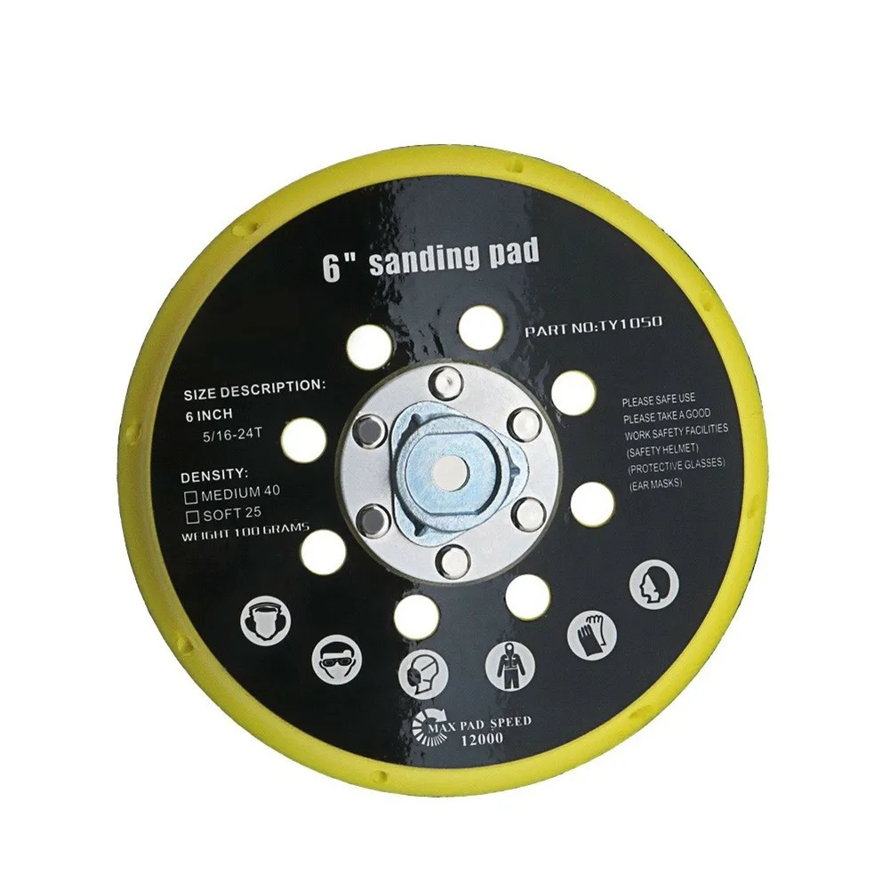 6 Inch 17 Holes Sander Backing Pad Self-adhesive Sanding Disc Backed Plate For Festool BO6030 BO6040 Polisher