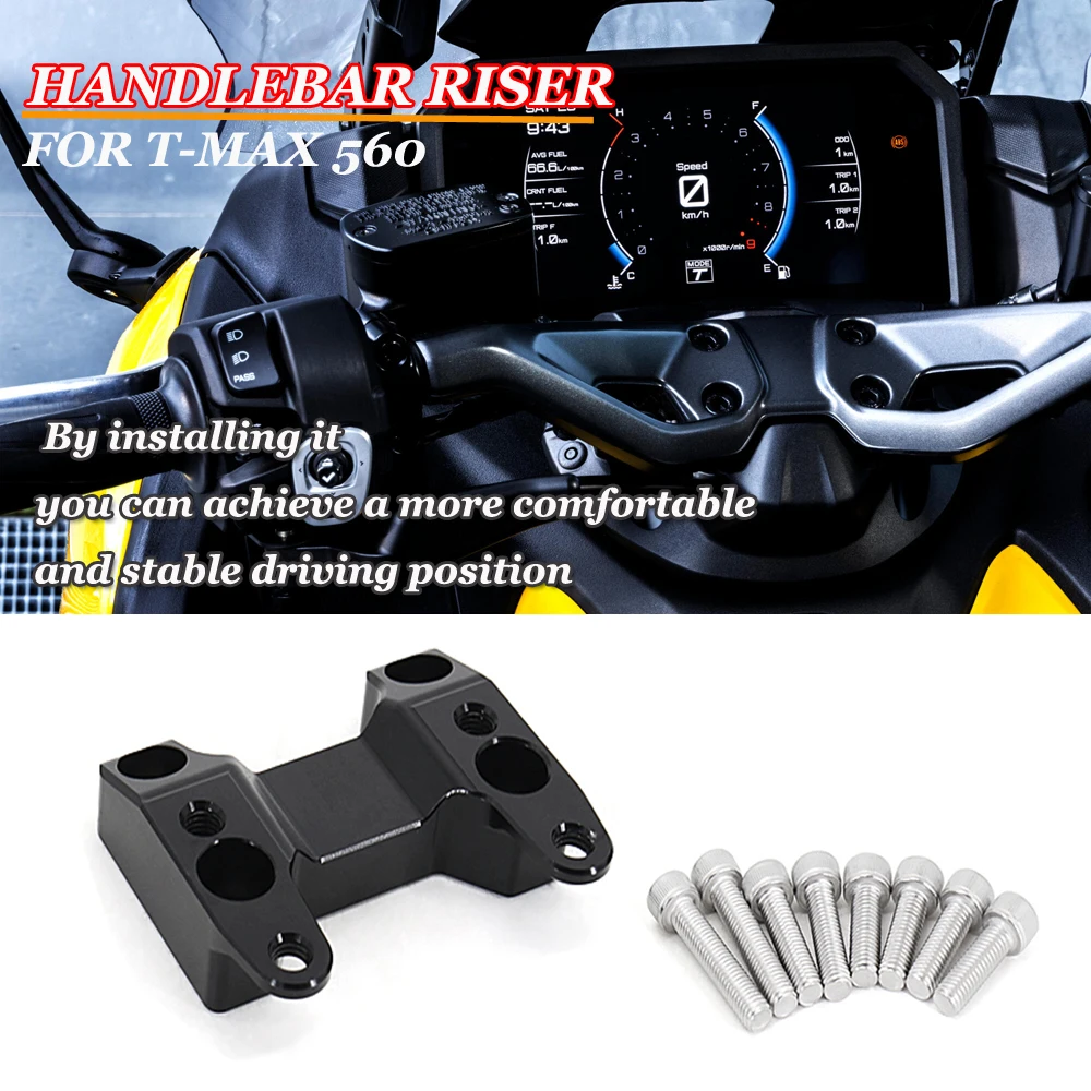 Motorcycle Handlebar Riser Clamps For YAMAHA T-MAX 560 TMAX 560 Tmax560 TMAX560 Handle Raising Raiser Elevator 2022 2023