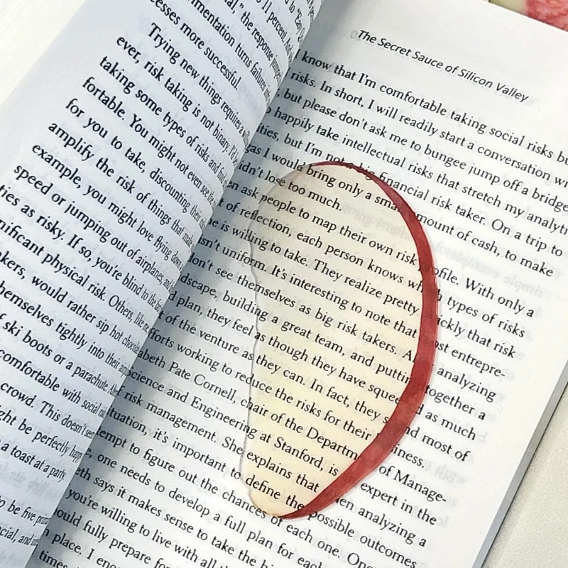 Marcapáginas creativo de rebanada de manzana con simulación, diseño divertido, sentido para INS, libro fijo, fotografía, marcador de notas bonito de dibujos animados
