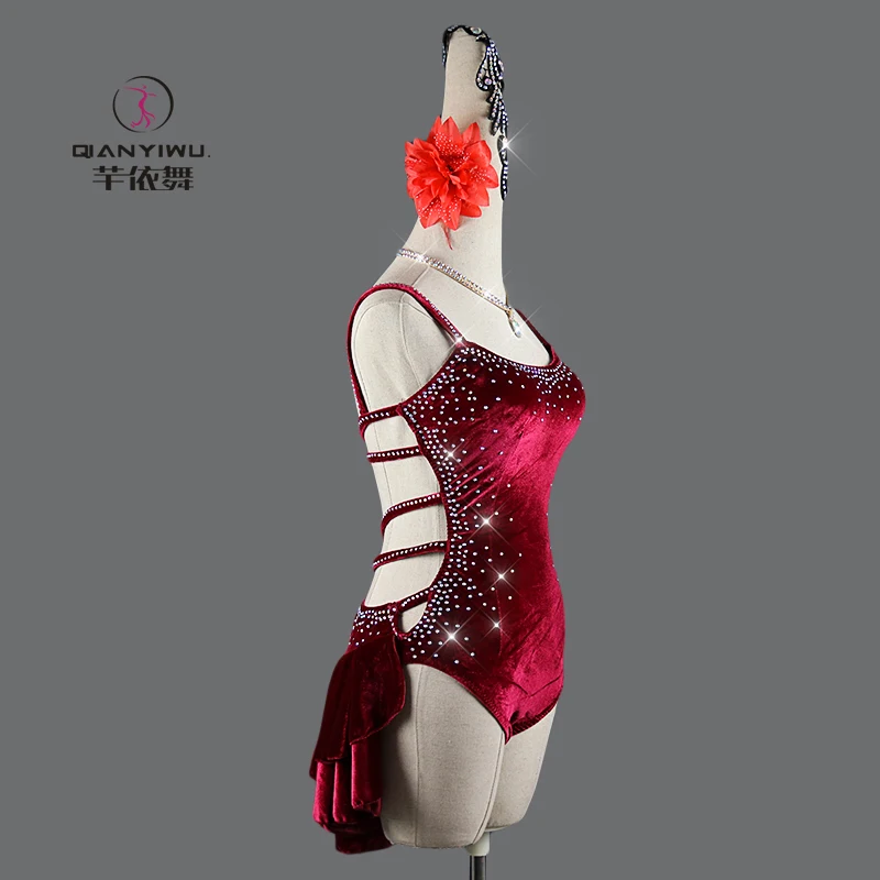 2024 New Latin Dance Competition Costume Sexy Ballroom Party Sport Skirt Practice Wear Cabaret Outfit Girl Line Suit Samba Stage