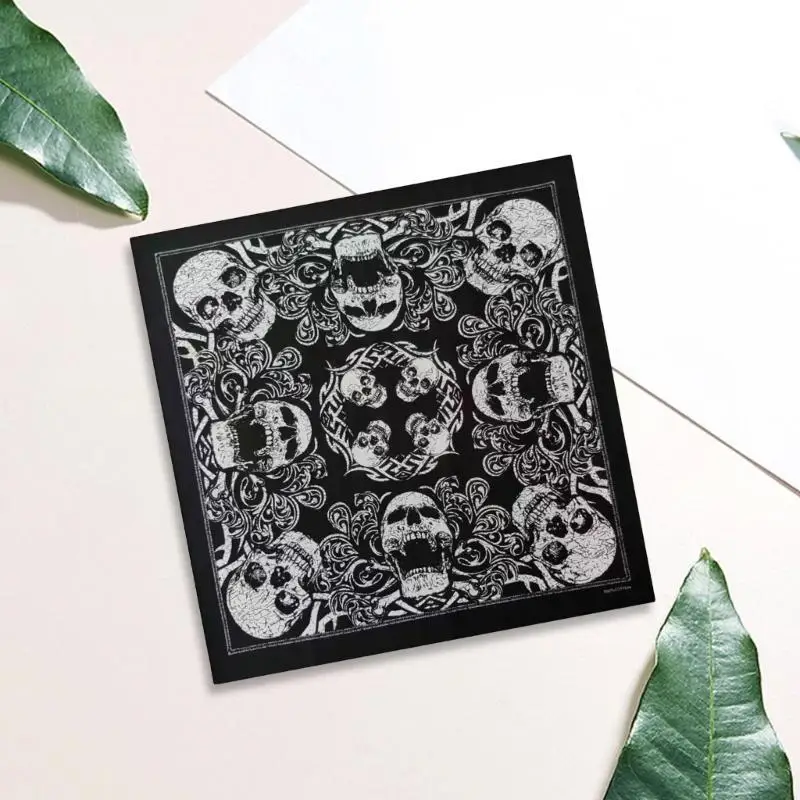 39BD Erwachsene Unisex Radfahren Halstuch Western Skull Print Bandanas für Street Dance – Detail 5