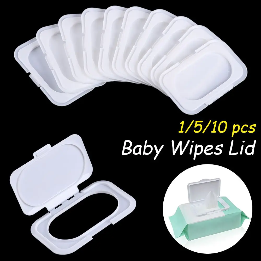 1/5/10 pcs Fashion Portable Child Tissues Cover Reusable Flip Cover Baby Wipes Lid