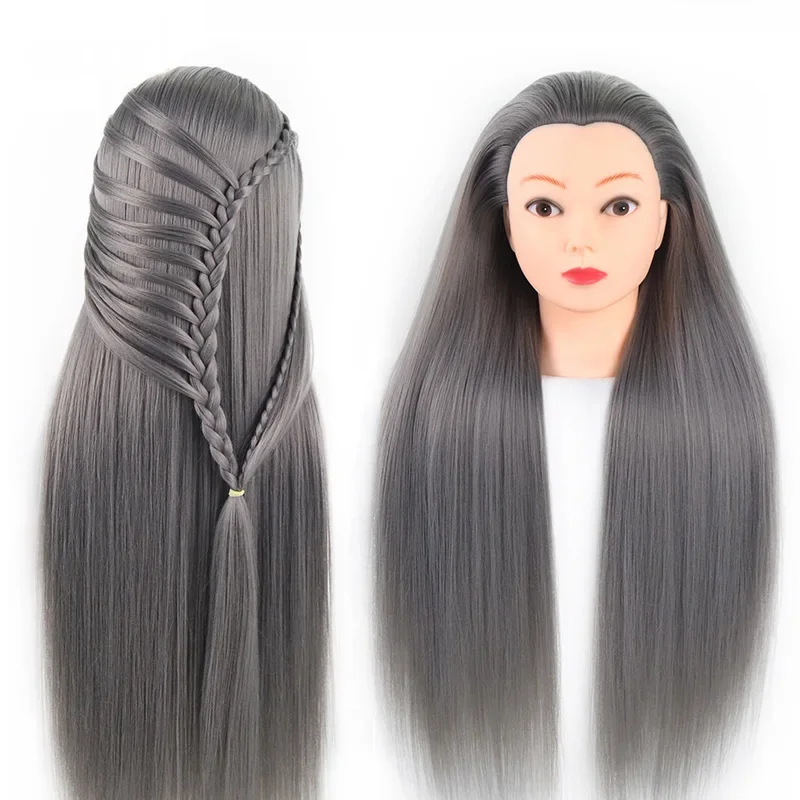 High Temperature Fiber Blonde Hair Training Head Hairdressing Practice Makeup Training Mannequin Head Wig Heads