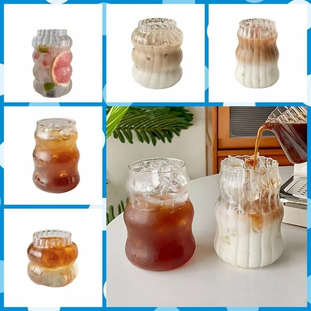 

New Instagram Medieval Style Coffee Cups Large Capacity Drinkware Cold Drink Cups Household Glass Milk Tea Cup