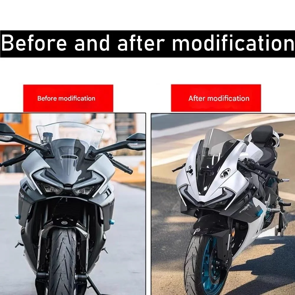 For CFMOTO 675SR retrofits competitive high-windshield motorcycle trim New high split front windshield retrofit Accessories