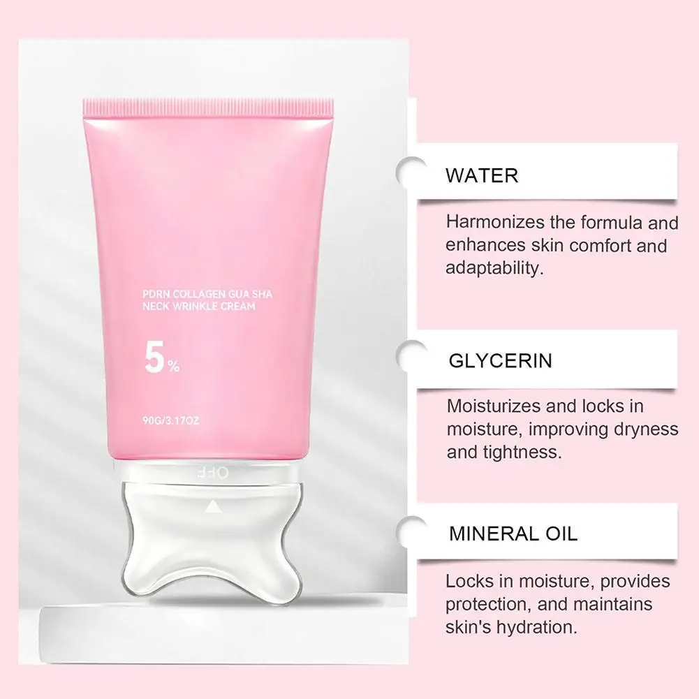 PDRN Pink Collagen Volume Multi Balm / PDRN Collagen Gua Sha Roller Halscreme Tief Hydratisierende Feuchtigkeitsspendende Aufpolsternde Gesichts- und Halscreme – Detail 10