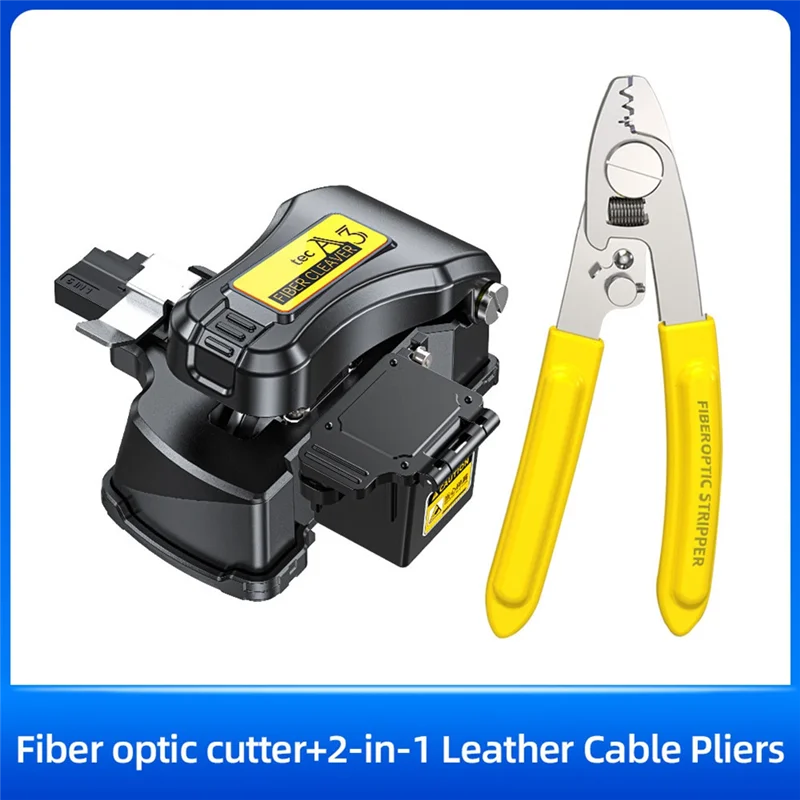 B04B-A3 Satu Langkah Sepenuhnya Otomatis Presisi Tinggi Fiber Optic Cleaver Optical Fiber Fusion Splicer + 2 In1 Stripper