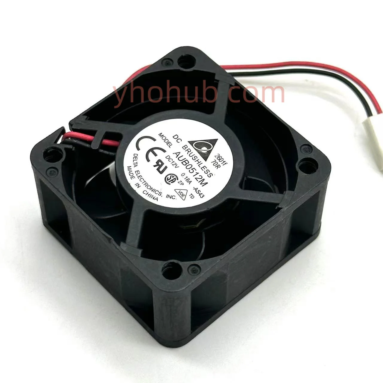 

Delta Electronics AUB0512M AS43 DC 12V 0.18A 50x50x25mm Server Cooling Fan