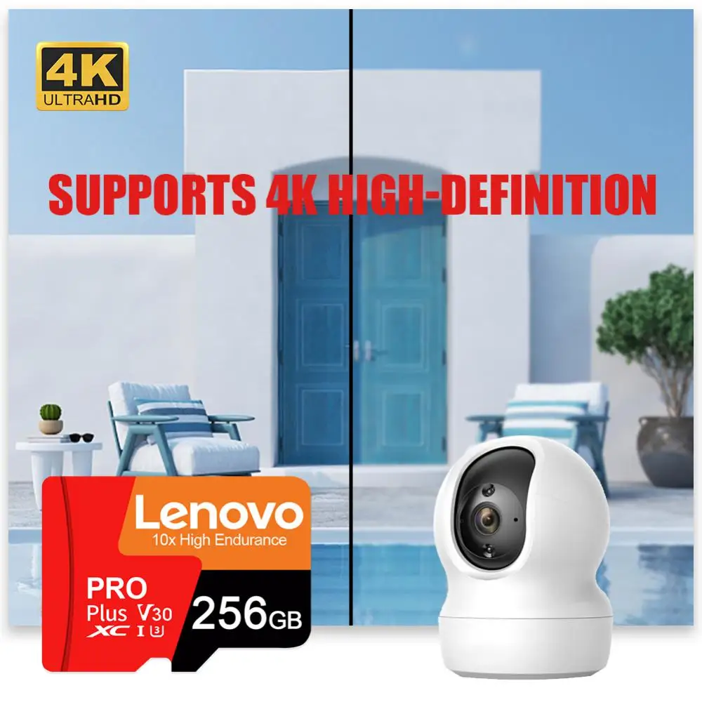 Original Lenovo Memory Card 128GB Class 10 A2 U3 Micro TF SD Card V30 4K HD SD Card Personalized Gift Ideas For Camera/Phone/Ps4