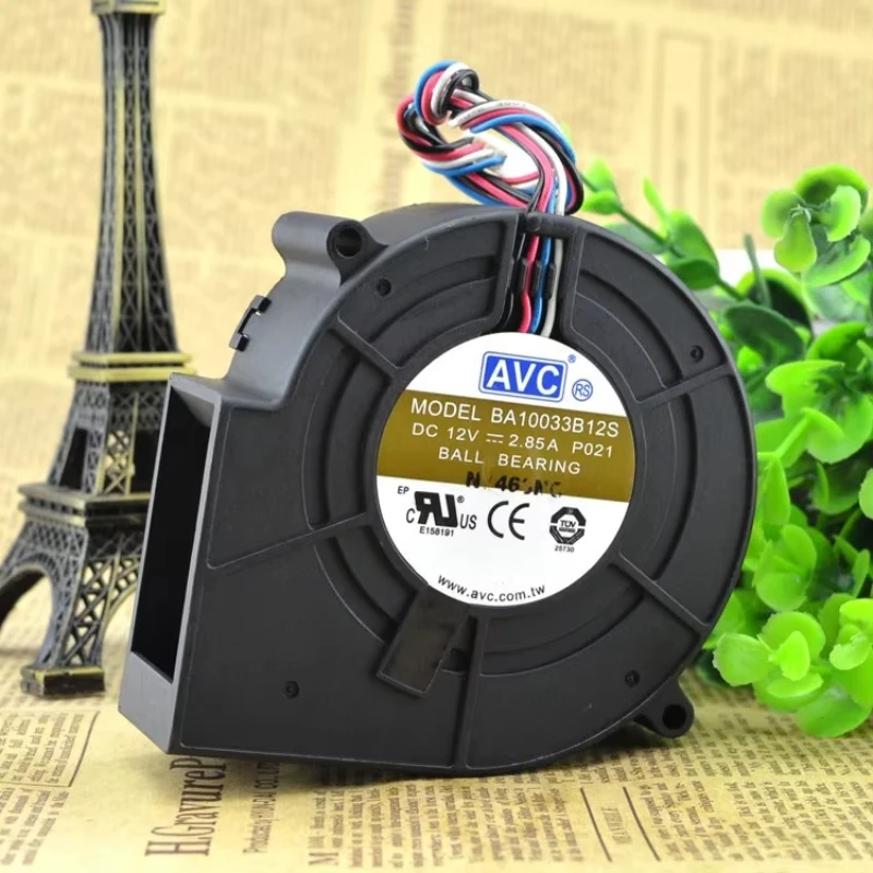 Nuovo BA10033B12S 9733 DC12V 2.85A 4 fili venti della ventola di raffreddamento della turbina 97*97*33mm per AVC