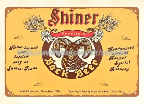 Shiner Beer brewery man cave dinning metal tin sign home decor online shop sign