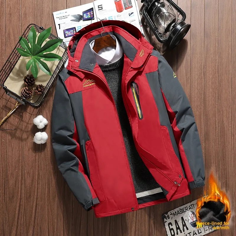 

Мужская зимняя хлопковая куртка Thiened Fce на подкладке, ветрозащитный, непромокаемый, теплый топ, пальто для папы, модное молодежное пальто-стойка