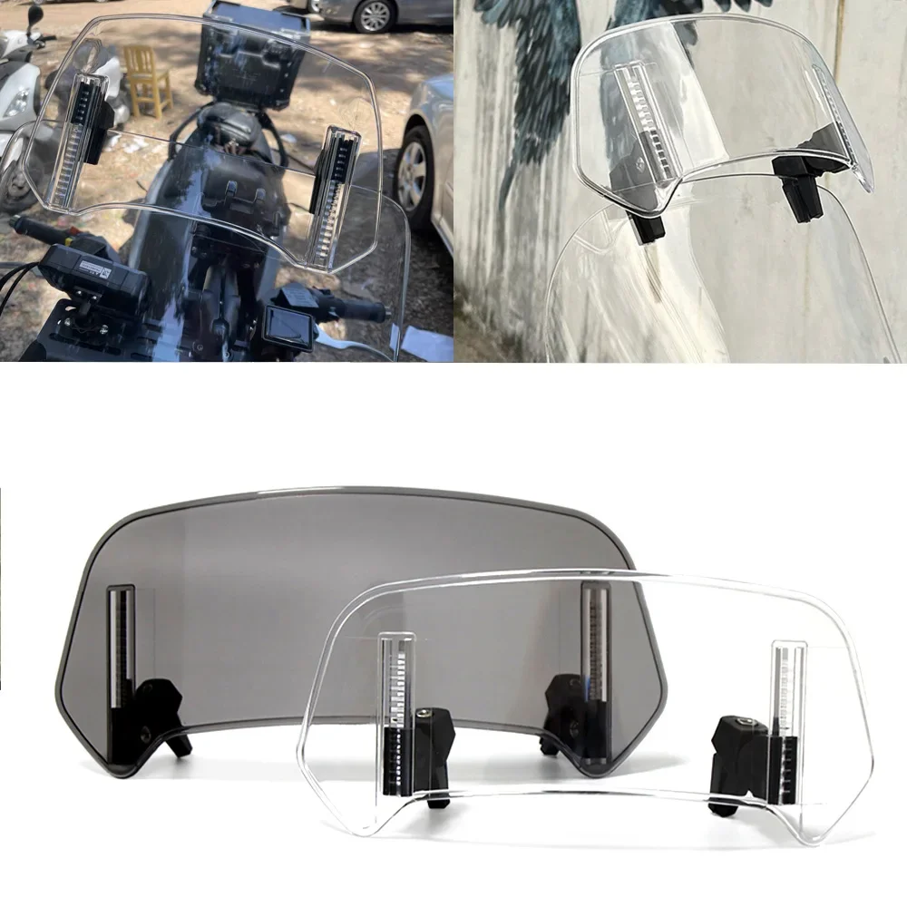 

Universal Motorcycle Windshield Windshield Extension Deflector Adjustable Windshield For Scooter SUZUKI GS 500 SV 650 NINJA 400