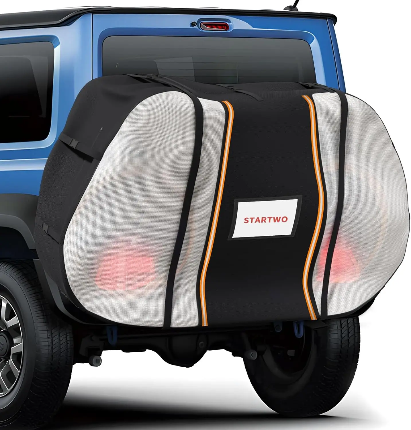 

Bike Cover For Transport On Ra, Ycle Cover Outdoor Storage Waterproof For Transport 1,2 Bikes On Car Rear, With Two Elastic